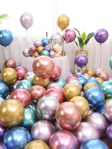 20 piezas 5/12 pulgadas cromo metálico oro plata verde púrpura globo boda decoración de fiesta de cumpleaños bolas de aire de látex juguetes para niños globos
