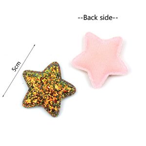 20pcs 5cm paillettes étoiles forme d'étoile appliques rembourrées pour enfants