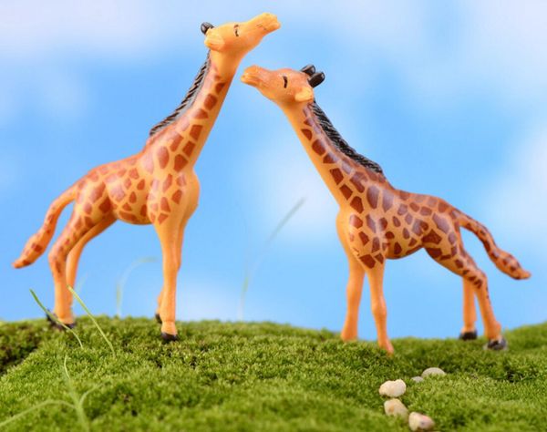 20 pcs 5 cm Résine Mixte Girafe Miniatures Paysage Accessoires Pour La Maison Jardin Décoration Scrapbooking Artisanat Bricolage
