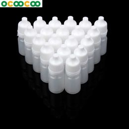 20pcs 5 ml / 10 ml / 15 ml / 20 ml / 30 ml / 50 ml en plastique vide bouteille de compte-gouttes complets en plastique vide bouteille rechargeable