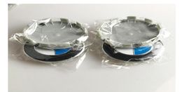 20 -stcs 68 mm Forbmw Wheub Cap Blue Wit Zwart M -stijl Autocentrum Covers Caps 361367835365344849