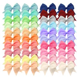 20 -stcs 8cm meisjes lint boog haarclip grosgrain haarboog haarspeld voor baby haaraccessoires snoepkleuren bowknot barettes kinderen