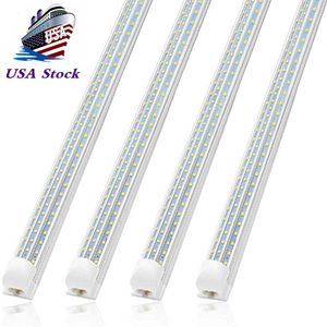 8ft LED Tube Light 120W Tubes LED intégrés en forme de D Éclairage à 300 degrés 576LEDs 12000 Lumens AC 100-305V Stock aux États-Unis