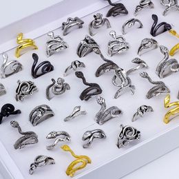 20 stks verstelbare snake ring bague vrouwen ringen mannen sieraden punk schmuck gothic accessoires bijpassende valentijnsdag groothandel