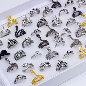 20 stks verstelbare snake ring bague vrouwen ringen mannen sieraden punk schmuck gothic accessoires bijpassende valentijnsdag groothandel