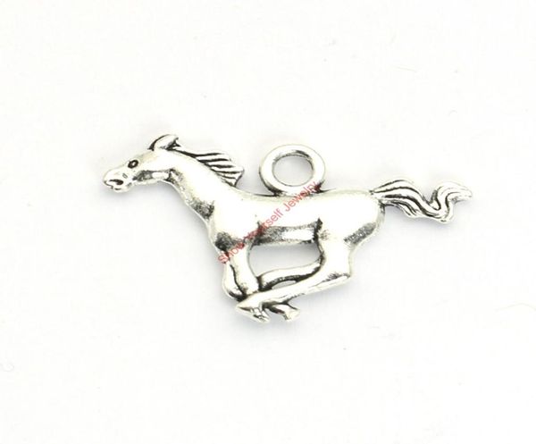 20 pièces Antique argent plaqué cheval breloques pendentifs pour Bracelet fabrication de bijoux collier à faire soi-même artisanat 17x27mm6409841