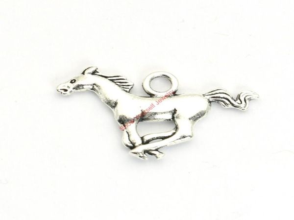 20 pièces Antique argent plaqué cheval breloques pendentifs pour Bracelet fabrication de bijoux collier à faire soi-même artisanat 17x27mm1552738