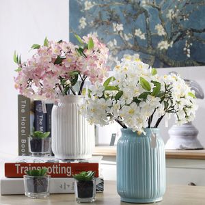 Petites fleurs de cerisier artificielles en soie, 20 pièces, hortensia de mariée, décoration de jardin de maison, fausses fleurs, décorations de mariage