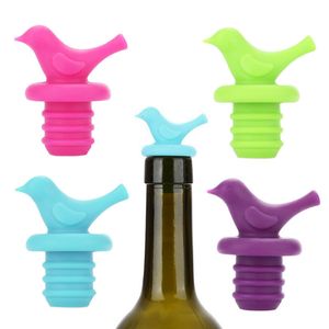 20 pièces outils de barre conception d'oiseau créatif bouchon de vin conservation bouchon de bouteille bouchons de bouteille en Silicone