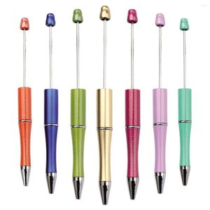 20 pièces stylo à bille stylo à bille créatif bricolage fait à la main perlé coloré écriture colorée pour les étudiants
