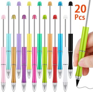 20pcs Beadable Infinity Pencil Inkless Everlasting Pencil Diy Herbruikbaar potlood Potlood voor kinderen Studenten 240422