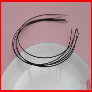 20 piezas Diademas para el cabello con alambre de metal liso, color negro, 1, 2 mm de espesor, con plomo y níquel, ganga a granel268e