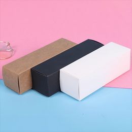 Boîte-cadeau en carton vierge 20pcs pour le paquet de bouteille de parfum de rouge à lèvres Boîte de cosmétique noire brun blanc kraft en papier emballage en papier