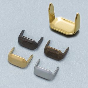 20 -stks koperen lederen nietjes Twee tandenklauwklinknagels voor riemlussen Keeper Connect Craft Fastener Hardware -accessoires 5 kleuren