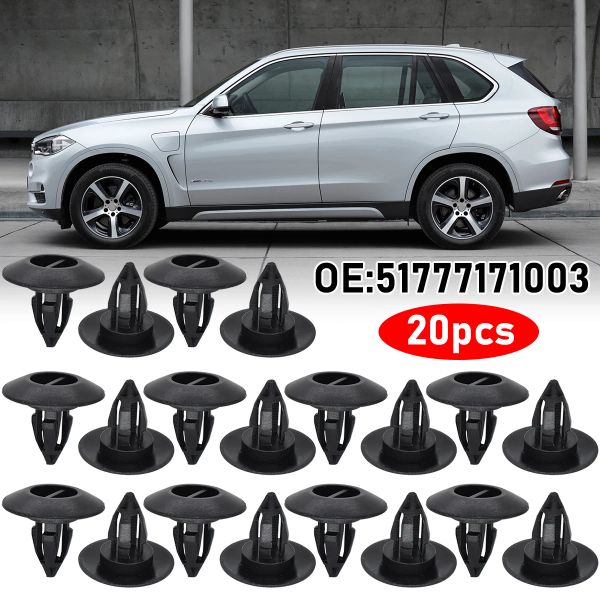 20pcs Côté de porte de voiture Sill Sill Trim Rocker Moulage Clip pour BMW X3 X5 X6 E70 F15 F85 E71 E72 F16 Mini Cooper R60 R61 51777171003