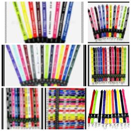 20 stks Mobiele Telefoon Lanyard Bandjes Kleding Sportwagen Merk voor Sleutels Ketting ID Kaarten Houder Afneembare Gesp Lanyards Groothandel 25 MM Breed