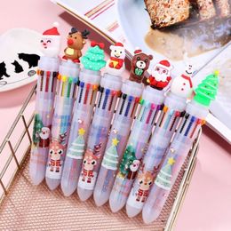 20 pièces stylo à bille de noël en Silicone 10 couleurs stylos esthétiques pour écrire des stylos mignons en gros joli stylo à bille de papeterie 240109