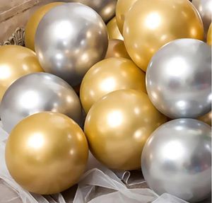 Ballons métalliques chromés, 20 pièces, décoration de fête d'anniversaire, de mariage, réception-cadeau pour bébé, or, argent, rouge, vert, bleu, violet