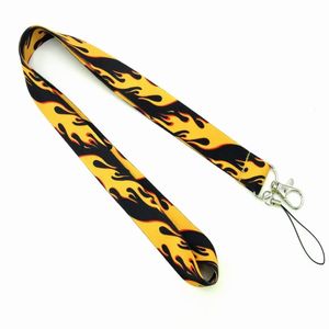 20PCS Classic Deisgn Vlam Sleutelhanger Badge Lanyard voor Sleutels ID Houders Fire Patroon Telefoon Nek Straps169O