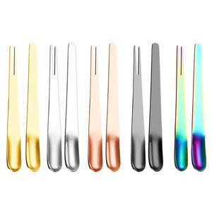 20pcs Coffee cuillère en acier inoxydable plat pour le dessert petit mélangeur de scoop de rotring bar de cuisine de cuisine durable 240410