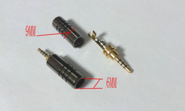 20 pièces cuivre 2.5mm 4 pôles prise stéréo câble Audio soudure bricolage connecteur