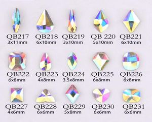 20pcs Crystals Nail Diamond Stone Strass Ab Glass Rhinasones pour ongles 3D DÉCORATIONS ART FOURNES BIELLIR QB217246A5170446