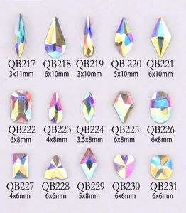 20pcs Crystals Nail Diamond Stone Strass Ab Glass Rhinaistones for 3D Nails Art Decorations Supplies Bijoux QB217246A2033547