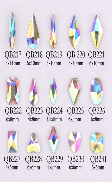 20pcs cristaux Nail Diamond Stone Strass Ab Glass Rhinasones pour ongles 3D DÉCORATIONS ART FOURNES BIELLIR QB217246A5989150