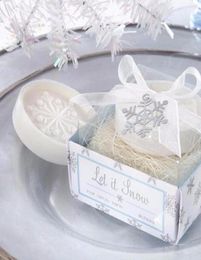 20pcs Savon de flocon de neige mignon pour la fête de mariage Baby Shower Souvenirs Gift Favor1216692