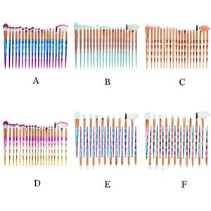 20 pièces diamant pinceaux de maquillage ensemble poudre fond de teint Blush mélange ombre à paupières lèvres cosmétique beauté maquillage pinceau pincel maquia