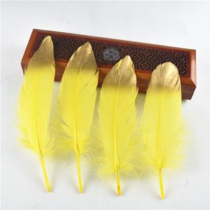 20 stks Dip Golden Head Goose Feathers 15-20 cm/6-8 