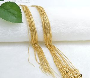 20pcs bijoux bricolage fabriqués à la chaîne en or 18 km chaîne de chaîne réglable exquise et collier de collier de collier 240418