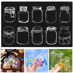 20pcs bricolage Transparent Séché Florik Bookmarks exquis Design Floral Plant Decorations Clear Page Books Markers