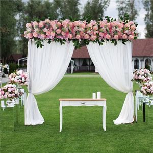 20 pièces bricolage mariage artificielle Rose fleur rangée mur Arrangement fournitures mariage fer arc toile de fond T scène décoration