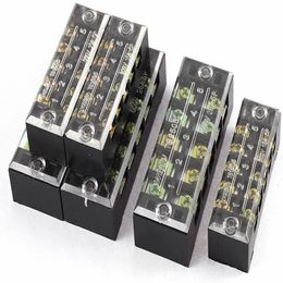 20pcs Dual Row Barrière Vis Terminal Bloc Block Bround Connecteur de fil 600V 15A 25A 45A 3/4/5/6/8/10/12 POSITIONS TB15 TB25 TB45