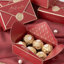 20pcs enveloppe forme chocolat boîte de bonbons décorations de mariage fête d'anniversaire cadeau emballage pour les invités 210323
