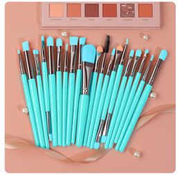 20 stks oog make-up borstels set fluorescerende kleur penseel set Pinceaux de maquillage DHL gratis verzending