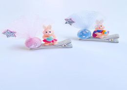 Moda de 20 piezas Lindo Glitter Star Pompom Rabbit Barrets Barrettes Princess Pascua Accesorios para el cabello para Girl5030780