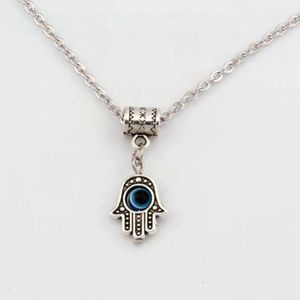 20 pezzi di Fatima Hamsa mano turca occhio blu collana ciondolo fascino Je Kabbalah XL11155D