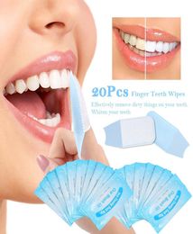 20 pièces lingettes pour dents de doigt brosse à dents Ups lingettes dentaire propre outil de blanchiment des dents pour un nettoyage oral en profondeur 8773182
