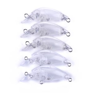 Hengjia 20 pièces leurre de pêche blanc manivelle non peint appât dur naufrage méné leurre corps matériel de pêche 3.3g 4.7cm