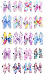 20 piezas niña unicornio 5quot lazos para el cabello clips carácter estrías ombre bowknot horquillas sombreros Fiesta bobbles para el cabello Accesorios HD356687248