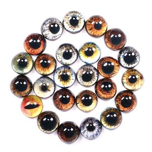 20pcs yeux de poupée en verre animaux bricolage artisanat globes oculaires pour accessoires d'oeil de dinosaure fabrication de bijoux à la main 8mm / 12mm / 18mm 2634 Q2