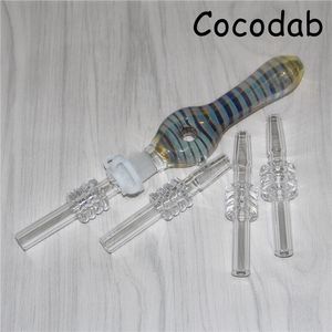 20 stks Glas NC Kit met Quartz Tips Hookahs DAB Straw Oil Rigs Siliconen Rookpijpen Roken Accessoires Rig DHL