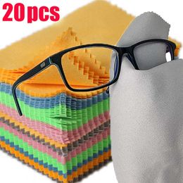 20 stks brillenreiniger microfiber schoonmaakdoekje voor brillendoek len telefoonscherm camera schoonmaakdoekjes