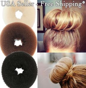 20 -stcs Haar Voluming Scrunchie Donut Ring Style Bun Scrunchy Sock Poof Bump it Snooki8694272