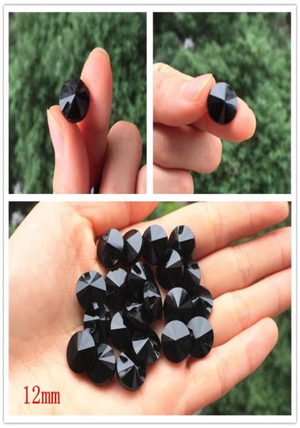 20pcs botones de piedra preciosa de cristal negro de alta espiga para el cristal de la camisa para prendas accesorios de costura 12 mm1039034