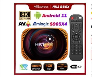 Boîtier TV HK1 RBOX X4, Android 11, 20 pièces, 128 go 64 go 32 go, Amlogic S905X4, lecteur multimédia, WIFI 2.4G 5G, BT4.0, 1000M, prise en charge de Google Player, Y0utub Netlfl1x