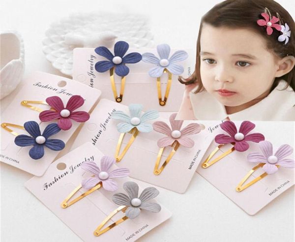 20pcs Niñas Niñas Flor de perla Caller Cape Girls Kids Accesorios para peluquería para el cabello Barrette Cabellón Headlewearwear6121113