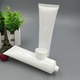 20 stks / partij 100 ml (g) plastic wit cosmetische handgezicht room lotion zachte buis containers lege steekproef verpakking LG100